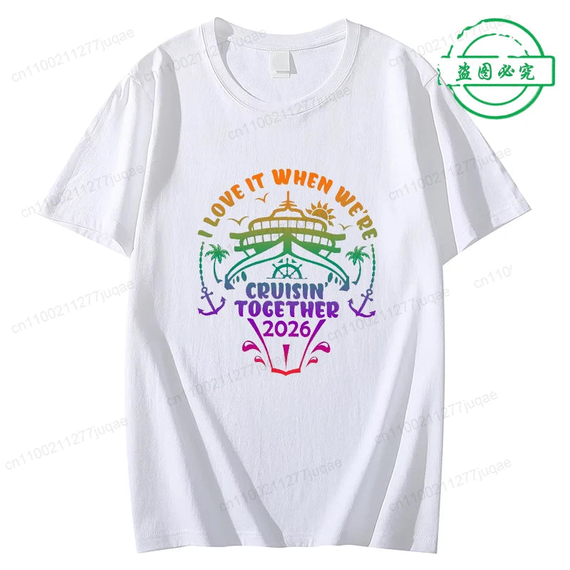 Unisex Cruise Squad 2026 Matching Cotton T-Shirt – Family Vacation & Sailing Tee