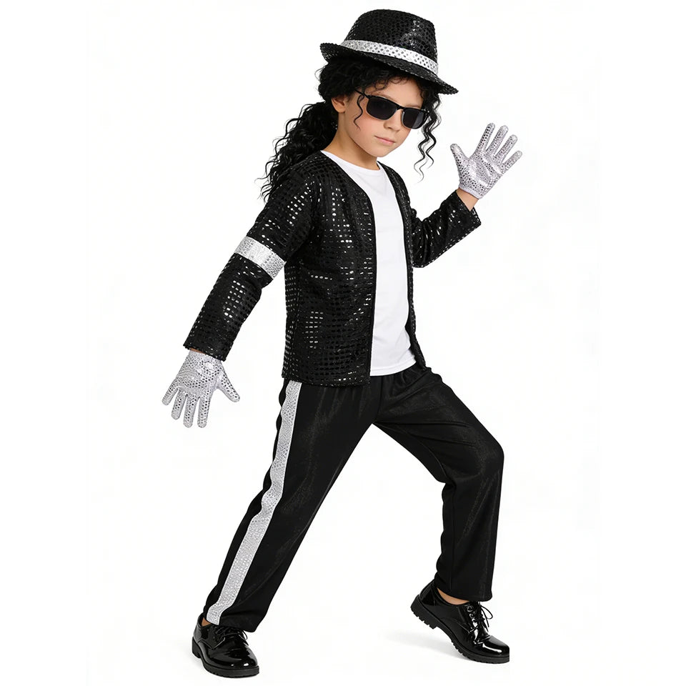 Kids' Michael Jackson Inspired Pop Star Costume Set