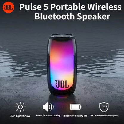 JBL Pulse 5 Portable Wireless Bluetooth Speaker with 360° RGB Light & Deep Bass