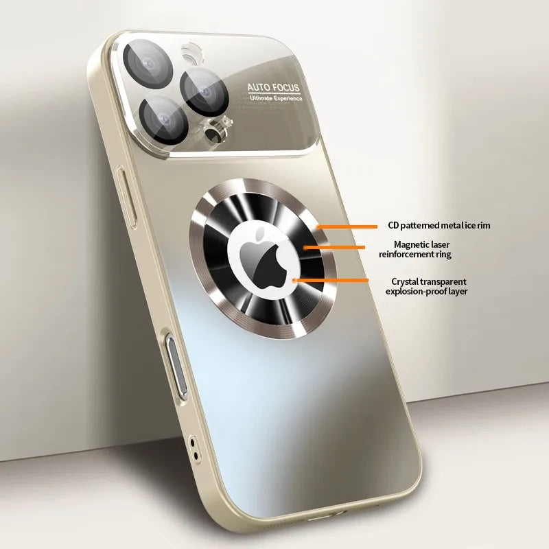Titanium Metallic Luxury Matte MagSafe Case for iPhone