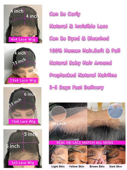 Pre Plucked Straight Lace Frontal Wig