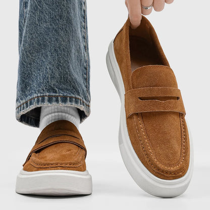 DIMANYU Men's Genuine Leather Slip-On Loafers