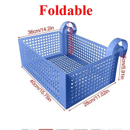 Poolside Storage Basket with Built-In Cup Holders for Above-Ground Pools