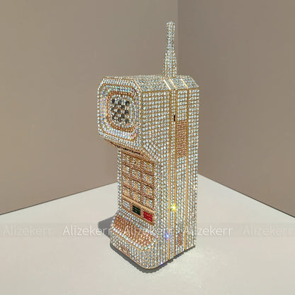 Alizekerr Cellphone Shaped Diamond Evening Bags