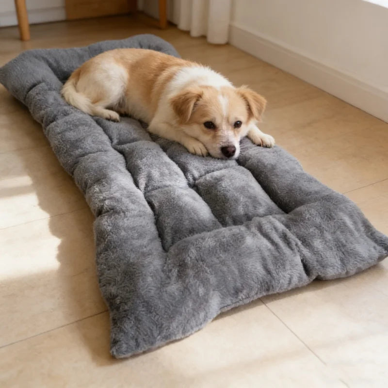 Plush Dog Bed Sofa & Thickened Pet Crate Mat