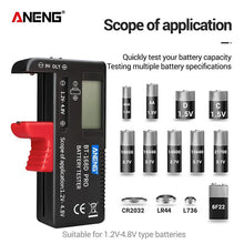 Portable Digital Battery Capacity Tester Multiple Size Battery Analyzer
