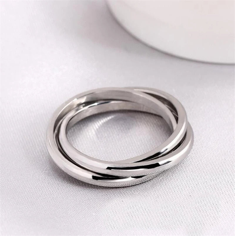 Stainless Steel Fidget Spinner Ring – Anti-Anxiety Stress Relief Band for Men & Women