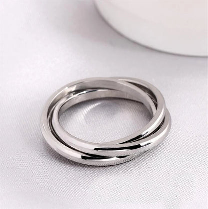 Stainless Steel Fidget Spinner Ring – Anti-Anxiety Stress Relief Band for Men & Women