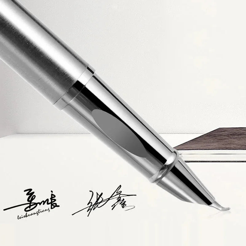 Luxury Metal Fountain Pen 0.38/0.8/1.3mm Curved Nib