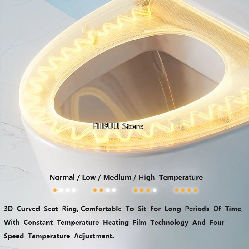 Electric Smart Bidet Toilet Seat with Instant Warm Water and Heated Seat