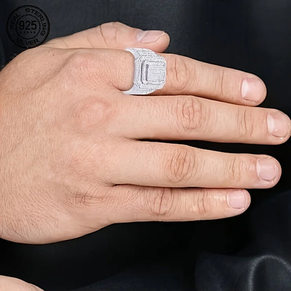 Brilliant 925 Sterling Silver Cluster Micro zircon Ring