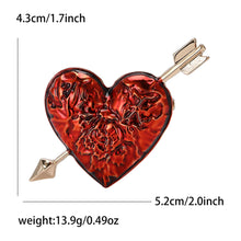 Valentine's Day Romantic Rhinestone Heart Brooches