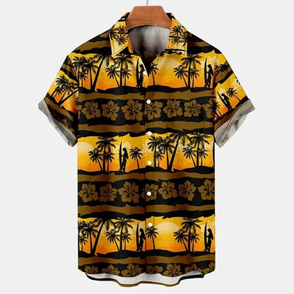 Vibrant Parrot Tropical Floral Print Shirt