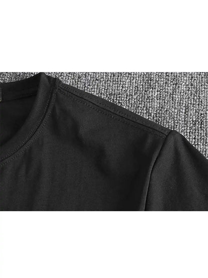 Men's 100% Cotton Premium Crewneck T-Shirt, Summer Short Sleeve Breathable Casual Tee