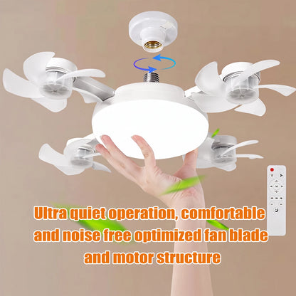 Modern Socket Ceiling Fan Light with Remote