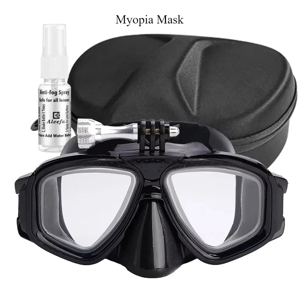 Tempered Lends Diving Mask with GoPro Mount