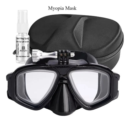 Tempered Lends Diving Mask with GoPro Mount