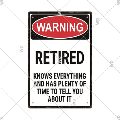 Warning Tin Sign - Vintage Private Property & Security Wall Plaque