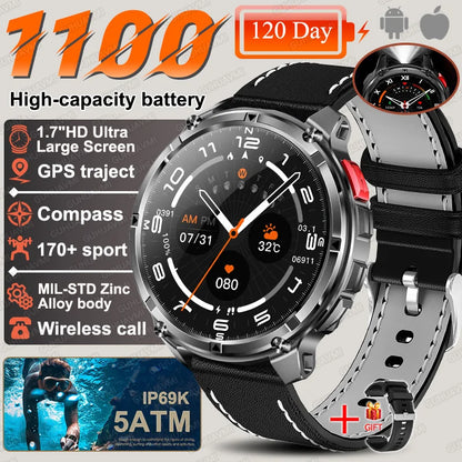 T-Rex3 Pro 1100mAh Battery Smart Watch