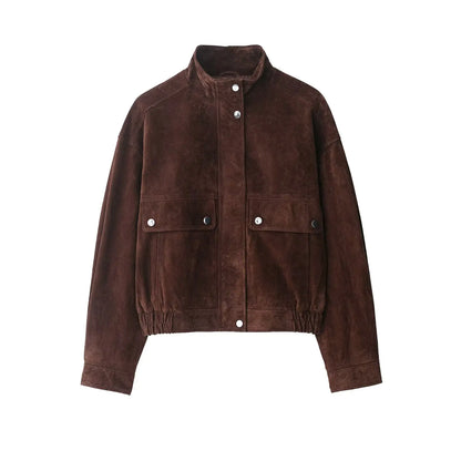 Women's Autumn Slim Pocket Outerwear Jacket