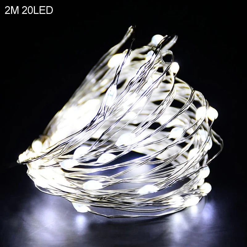 2M 20LED Santa Claus Snowflake LED Light String