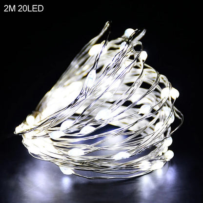 2M 20LED Santa Claus Snowflake LED Light String