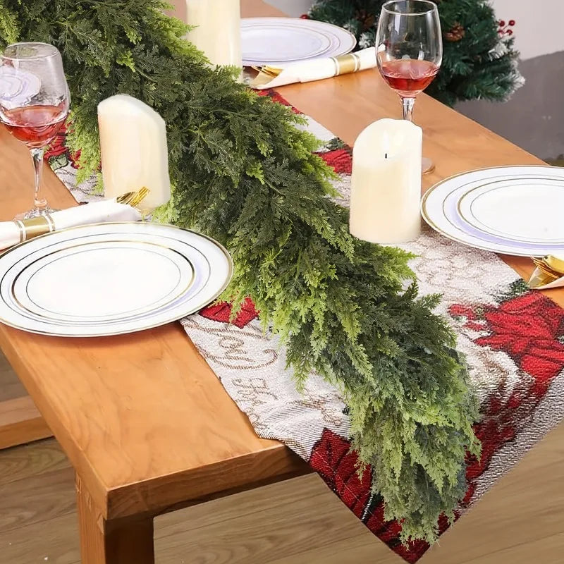1.5M/1.8M Artificial Pine Christmas Garland & Farmhouse Decor