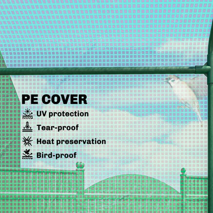 Outsunny 7' x 5' Walk-In Outdoor Garden Greenhouse with Shelves & PE Cover