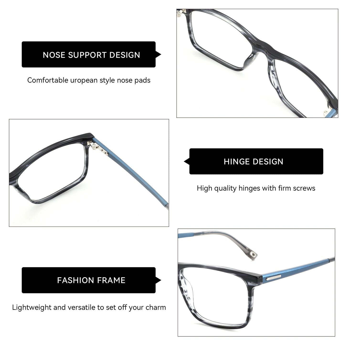 ZENOTTIC Japanese Style Square Glasses