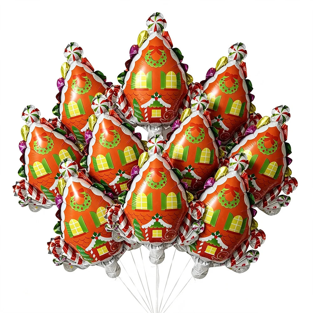 Mini Christmas Foil Balloons - Holiday Party Decor & Background