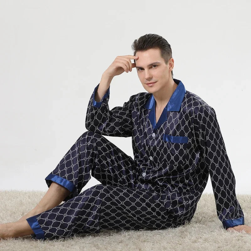 Satin  Cozy Soft Long Sleeve Pajama Set