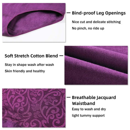 High-Waist Tummy Control Cotton Briefs 3-Pack