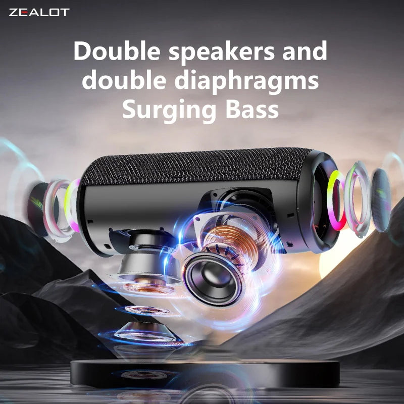 Zealot S49 Pro 20W Portable Bluetooth Speaker with RGB Light