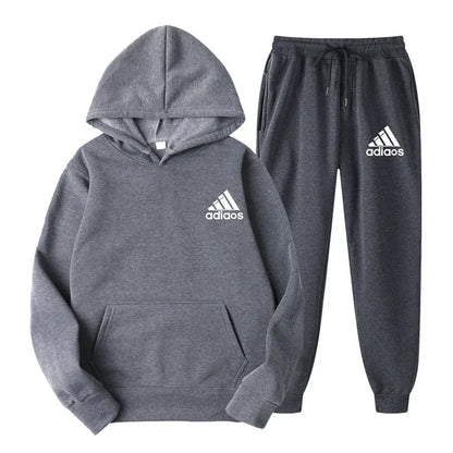 Hooded Top and Sweatpants Two-piece Set