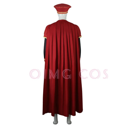 Lord Farquaad Cosplay Costume - Shrek Red Uniform & Cape Set