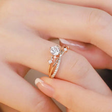 Adjustable Weave Zircon Ring