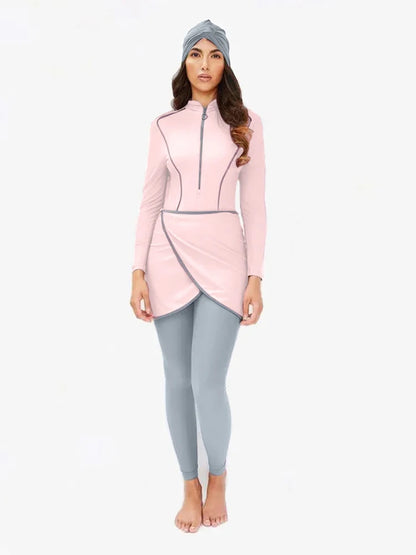 Women's Modest 3-Piece Burkini Muslim Swimwear Set