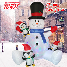 7FT Christmas Inflatable Sitting Decoration with LED Lights