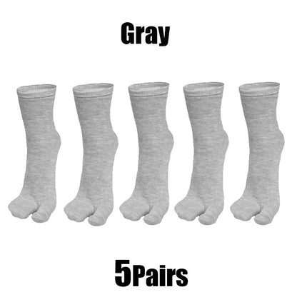 Unisex Japanese Style Cotton Tabi Two-Finger Socks