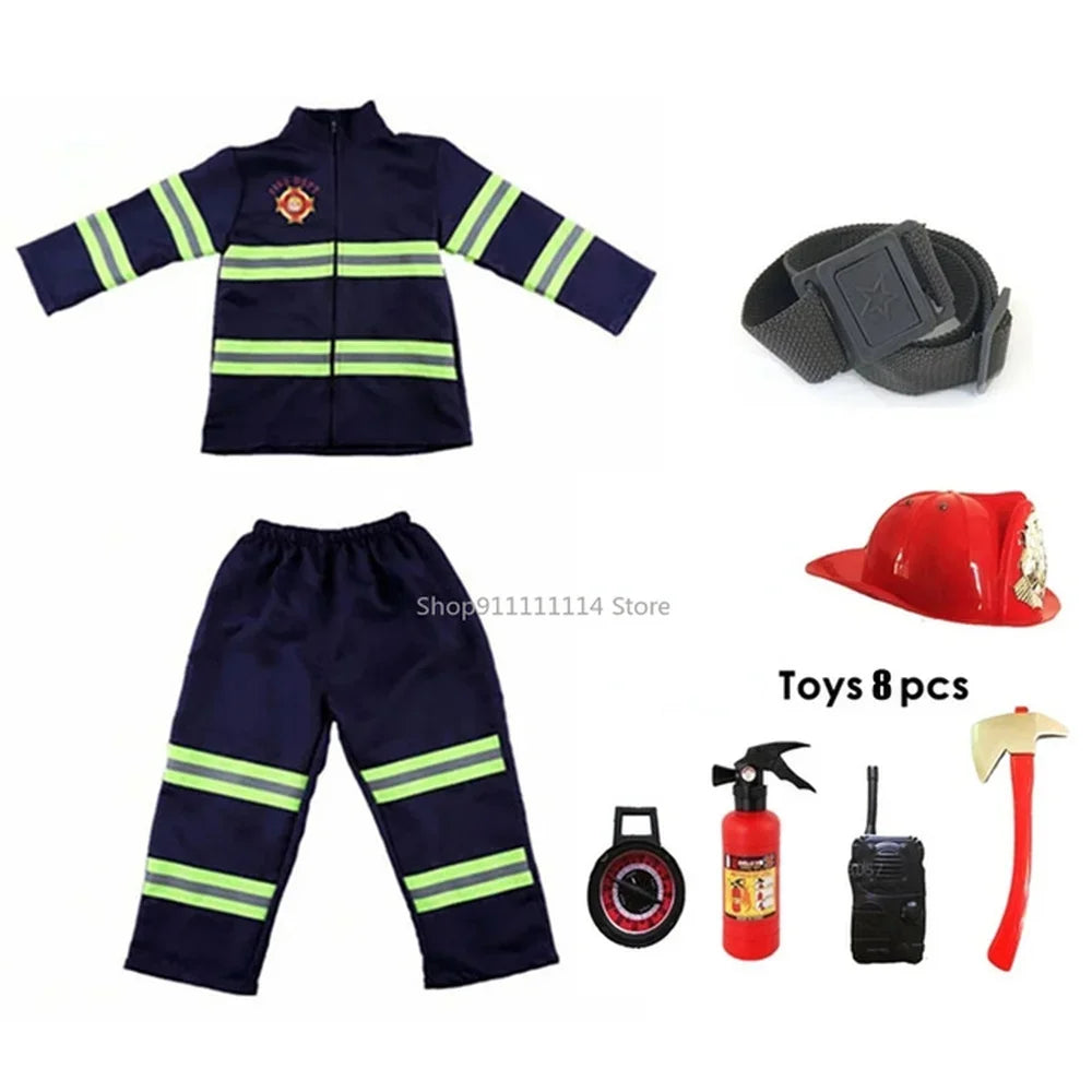 Halloween Kids Firefighter Uniform
