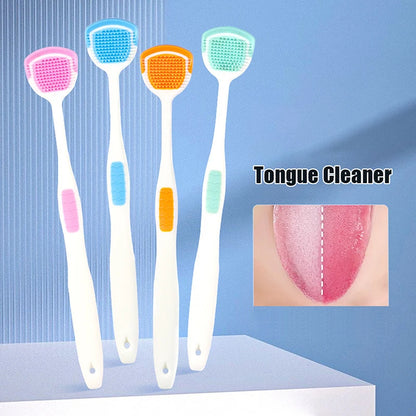 Soft Silicone Tongue Scraper Oral Cleaner