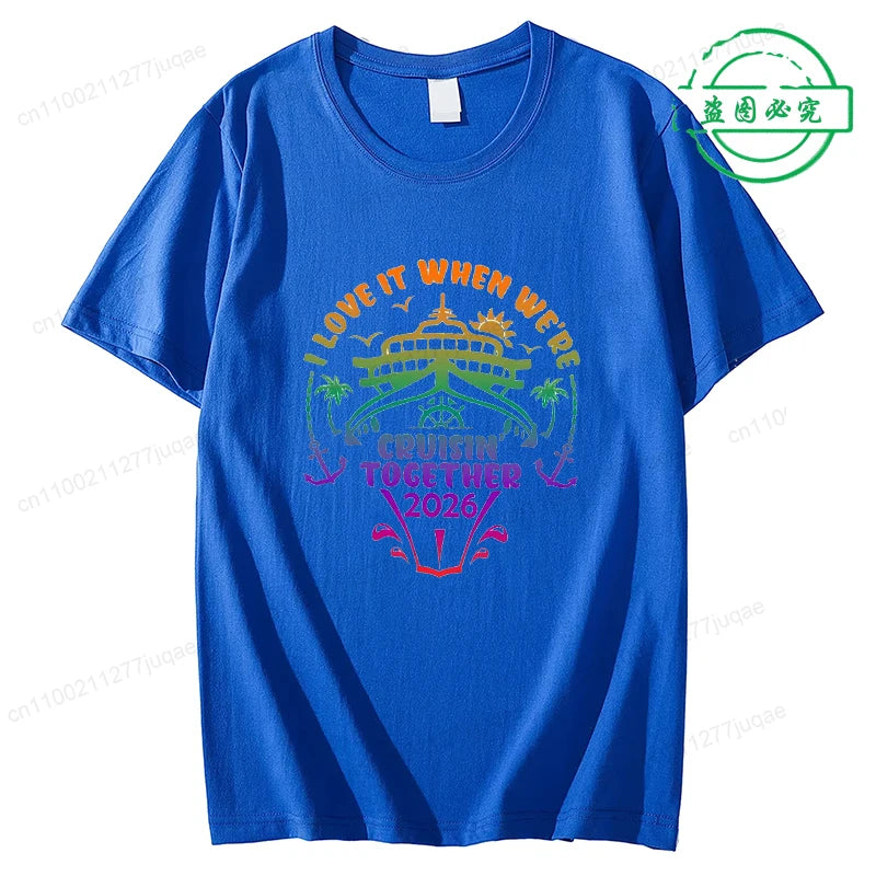 Unisex Cruise Squad 2026 Matching Cotton T-Shirt – Family Vacation & Sailing Tee