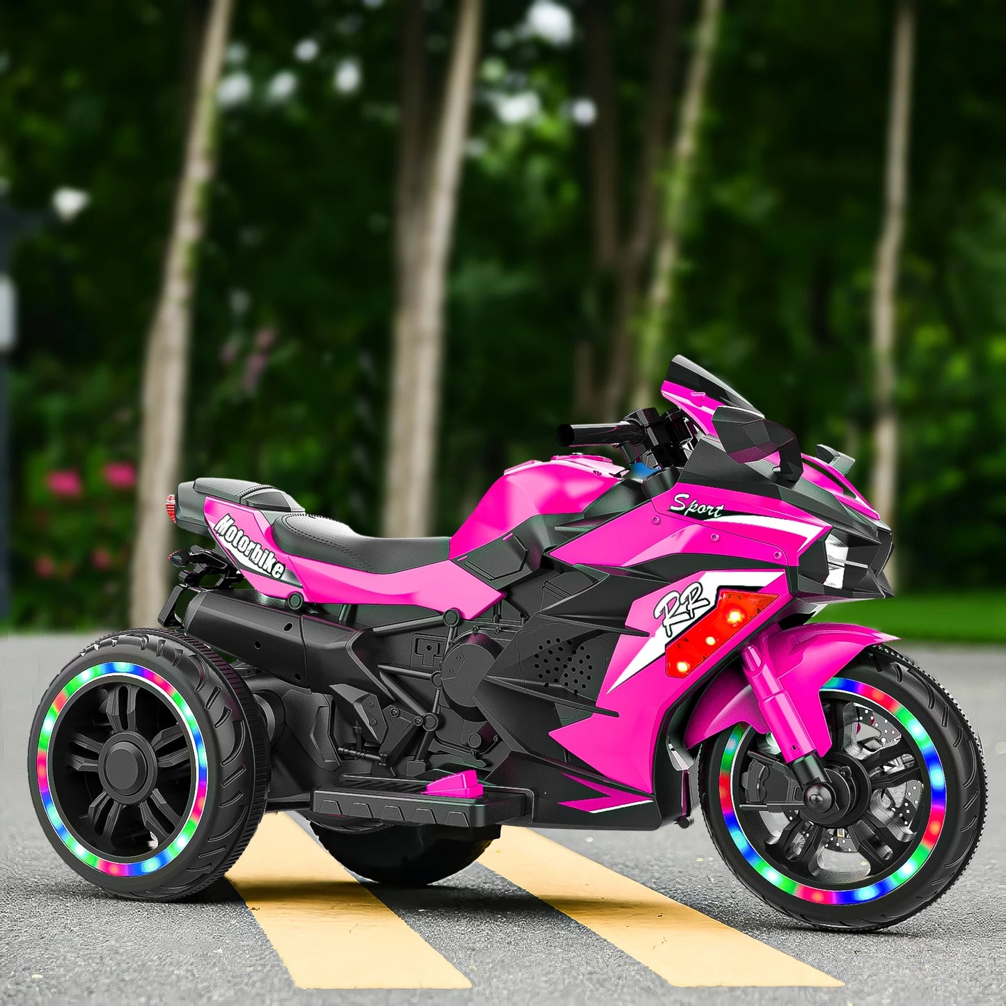 Electric 12V Battery Powered Motorcycle with LED Lights and Music