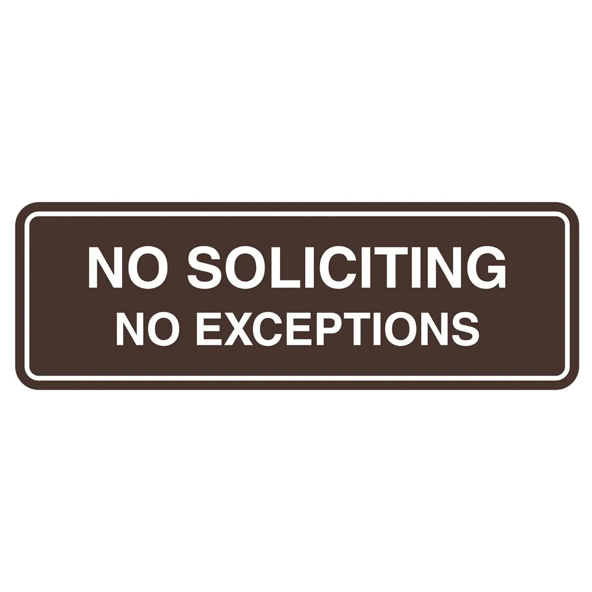 No Soliciting Vintage Metal Aluminum Sign