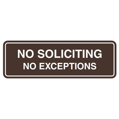 No Soliciting Vintage Metal Aluminum Sign