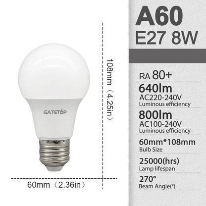 E27 Rechargeable LED Emergency Light Bulb