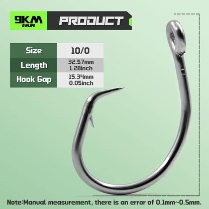Forged in-line Large Circle Hooks