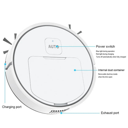 3-in-1 1000Pa Suction Robotic Vacuum and Mop Combo