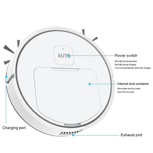 3-in-1 1000Pa Suction Robotic Vacuum and Mop Combo