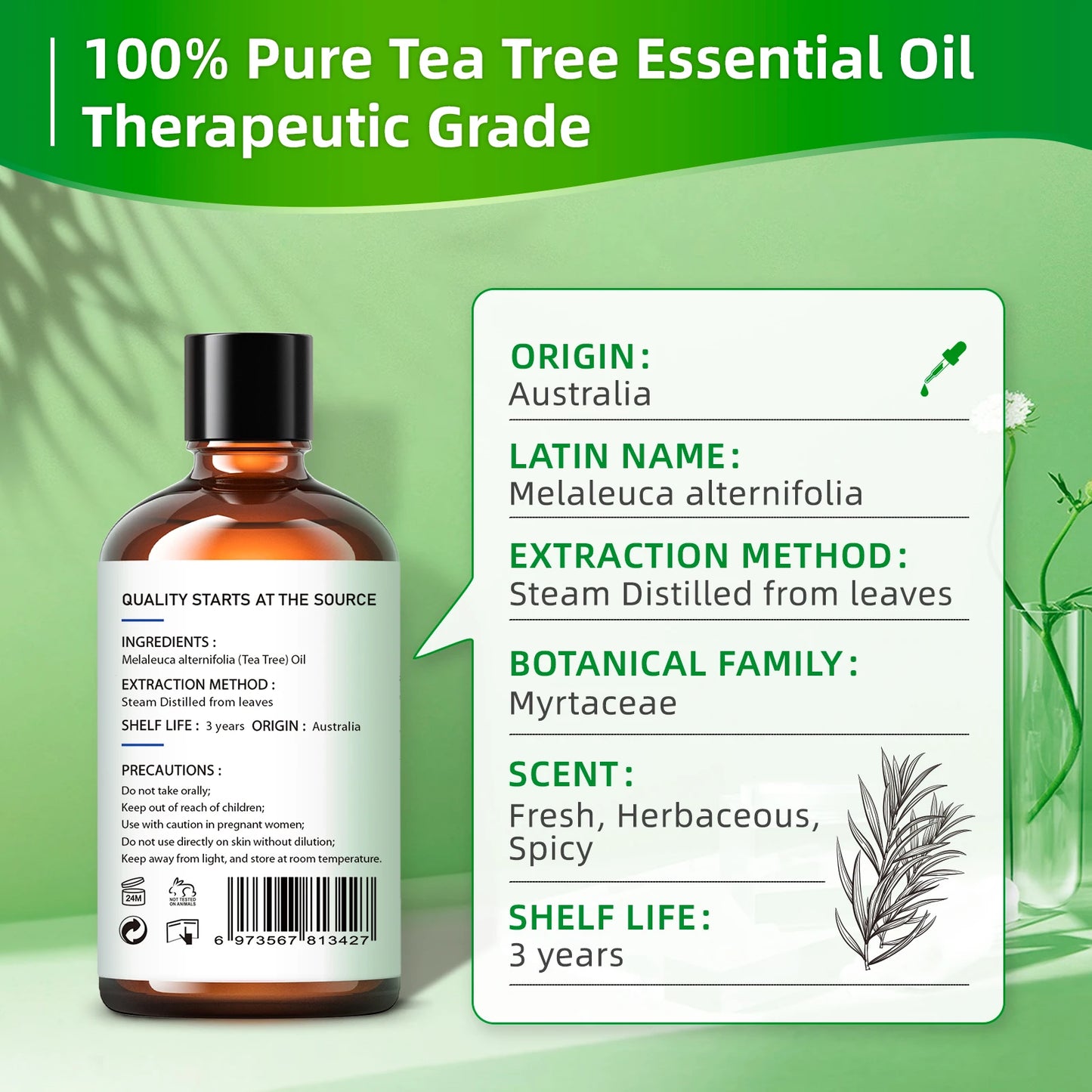 HIQILI 100ML Tea Tree Essential Oils